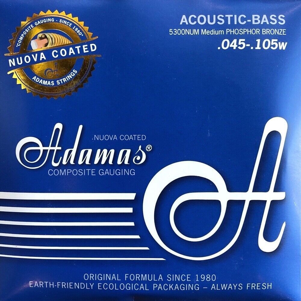 Adamas 5300NU Acoustic Bass Strings coated Phosphor Bronze Set 4-string med | 5300NU-M