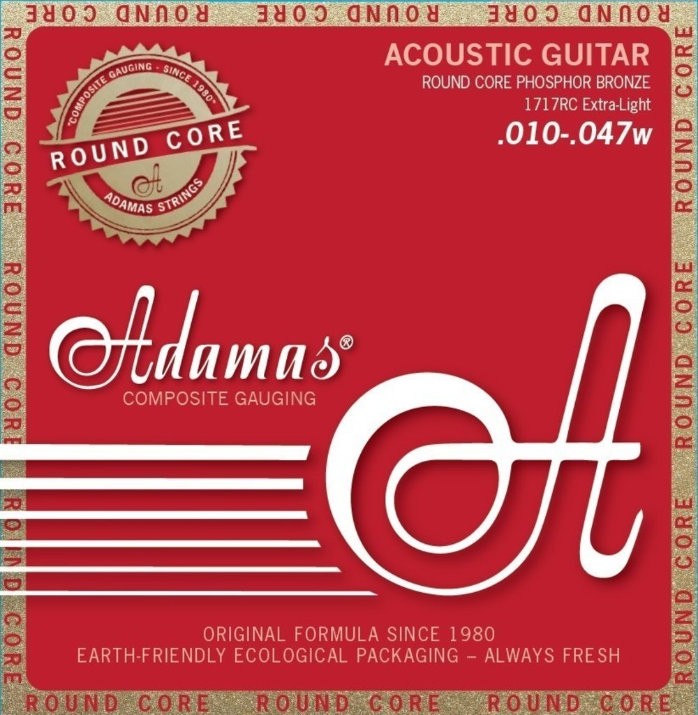 Adamas Acoustic guitar strings Round Core Phosphor Bronze Also suitable for people with allergy | 1717RC