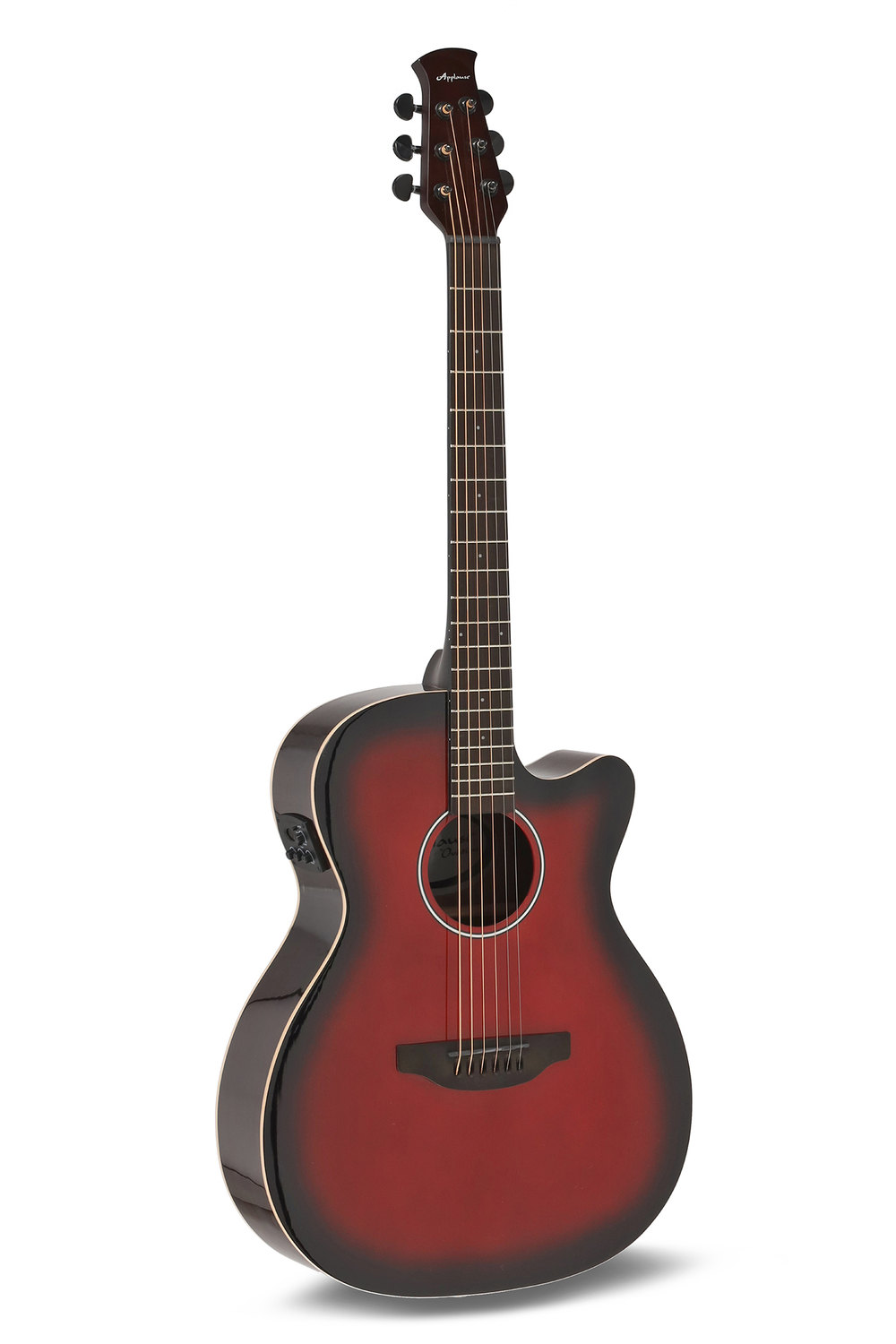 Applause Guitare électro-acoustique Jump OM Électro Cut, finition brillante Cherry Burst | AEO-69-CB