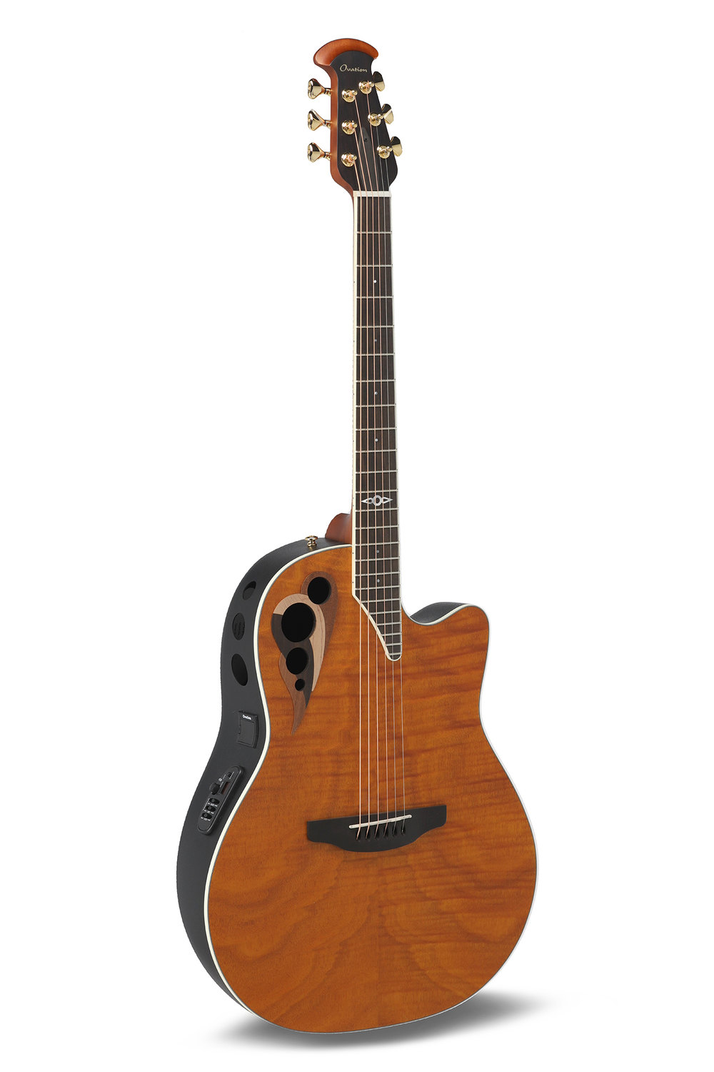 Ovation E-Acoustic Guitar Celebrity Elite Deluxe Plus Ltd 2026 Deep Contour Amber Satin | CDX40P-FM-G