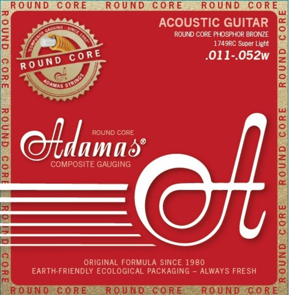 Adamas Acoustic guitar strings Round Core Phosphor Bronze Super Light .011-.052 | 1749RC