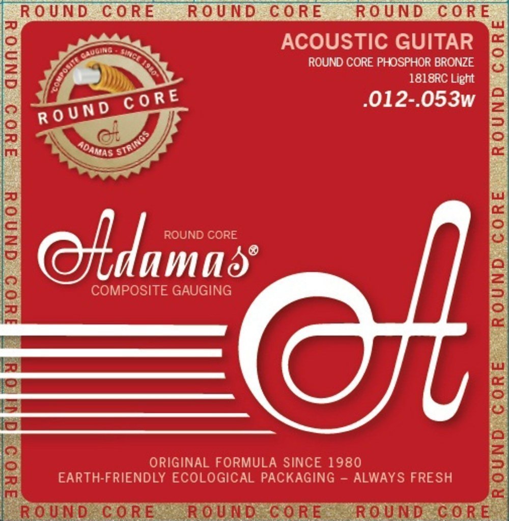 Adamas Acoustic guitar strings Round Core Phosphor Bronze Light .012-.053 | 1818RC