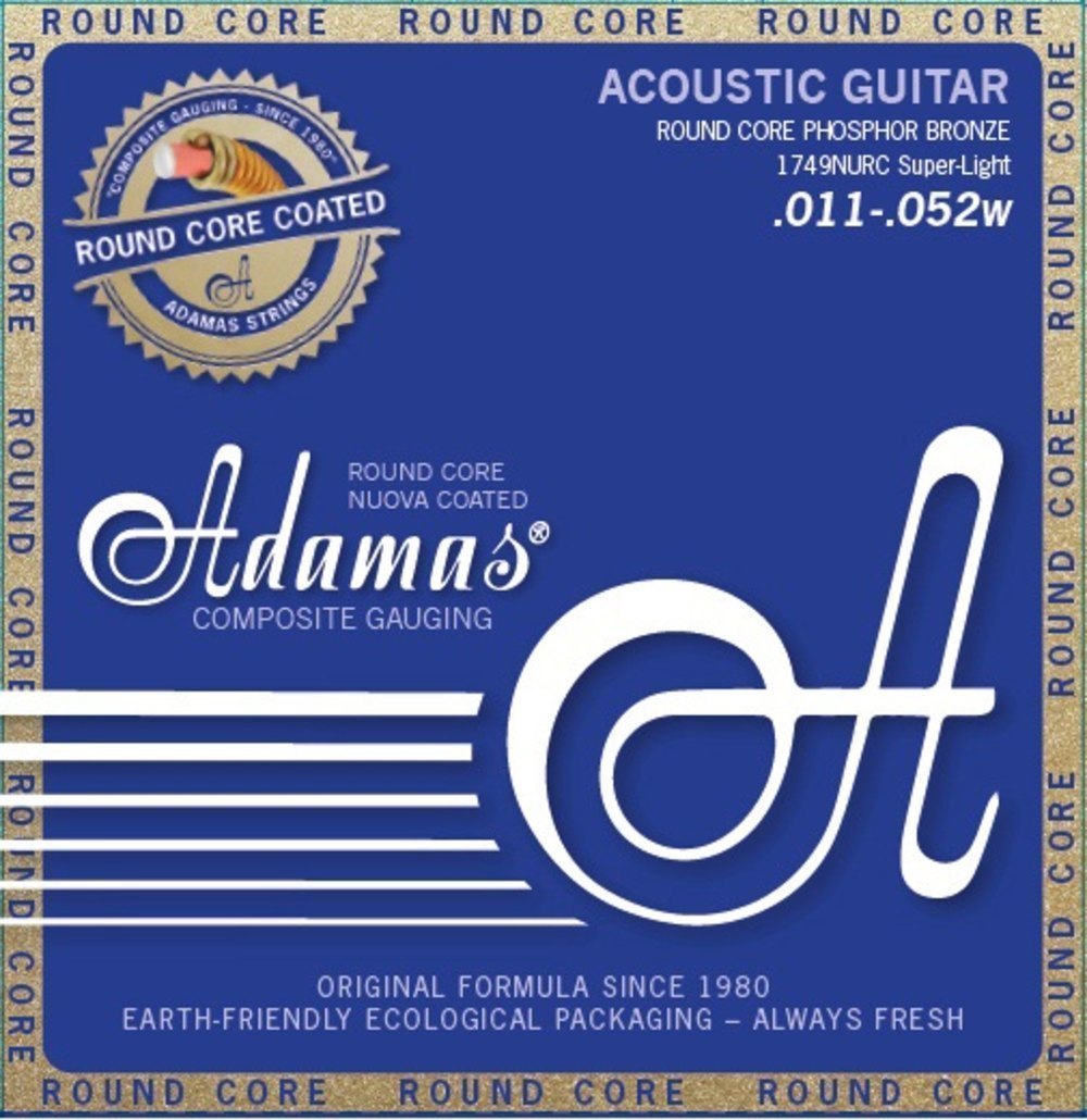 Adamas Acoustic guitar strings Round Core coated Phosphor Bronze Super Light .011-.052 | 1749NURC