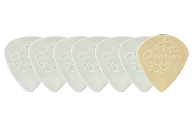 Ovation Diamond Picks Nylon Standard 351 Plectrum 0,38 mm | pure white