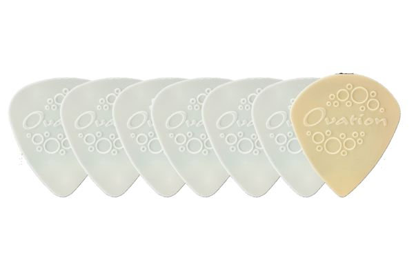 Ovation Diamond Picks Nylon Standard 351 Plectrum 0,38 mm | pure white