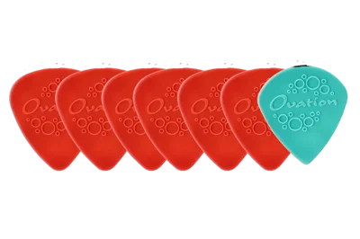 Ovation Diamond Picks Nylon Standard 351 Plectrum 0,73 mm | red