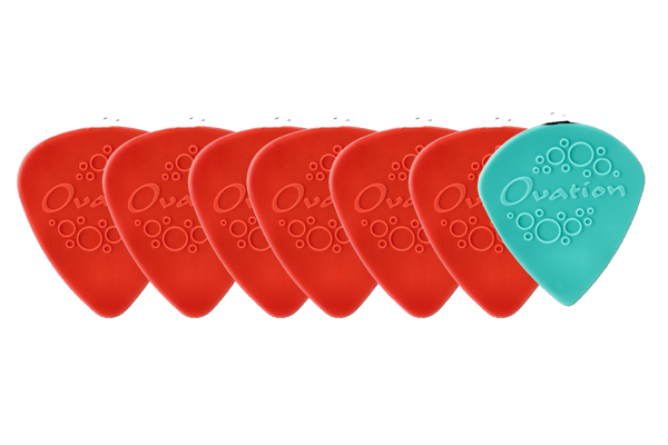 Ovation Diamond Picks Nylon Standard 351 Plectrum 0,73 mm | red