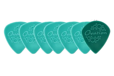Ovation Diamond Picks Nylon Standard 351 Plectrum 0,88 mm | turquoise green