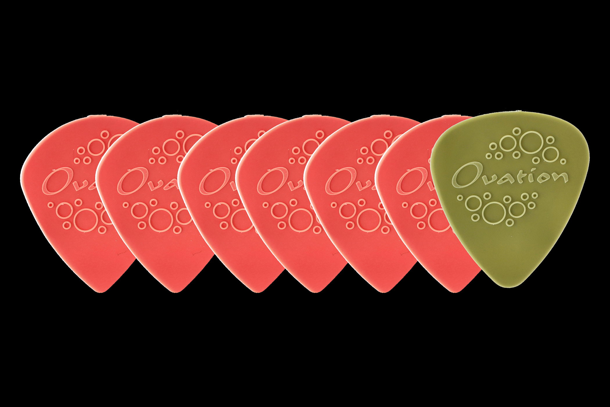 Ovation Ovation Plektrum Grip Picks Nylon Sharp Tip 0,60 mm | coral red