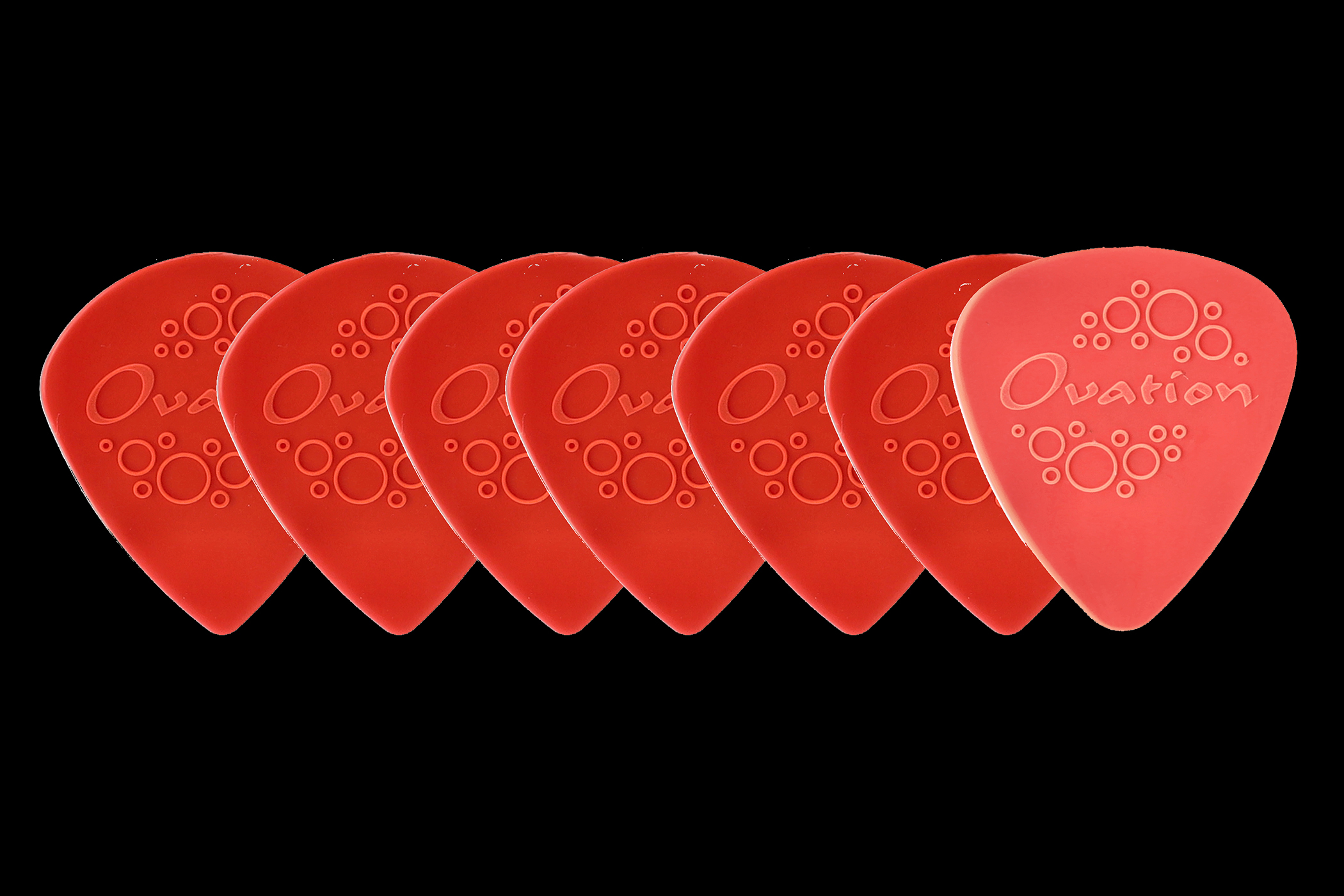 Ovation Ovation Plektrum Grip Picks Nylon Sharp Tip 0,73 mm | blood red