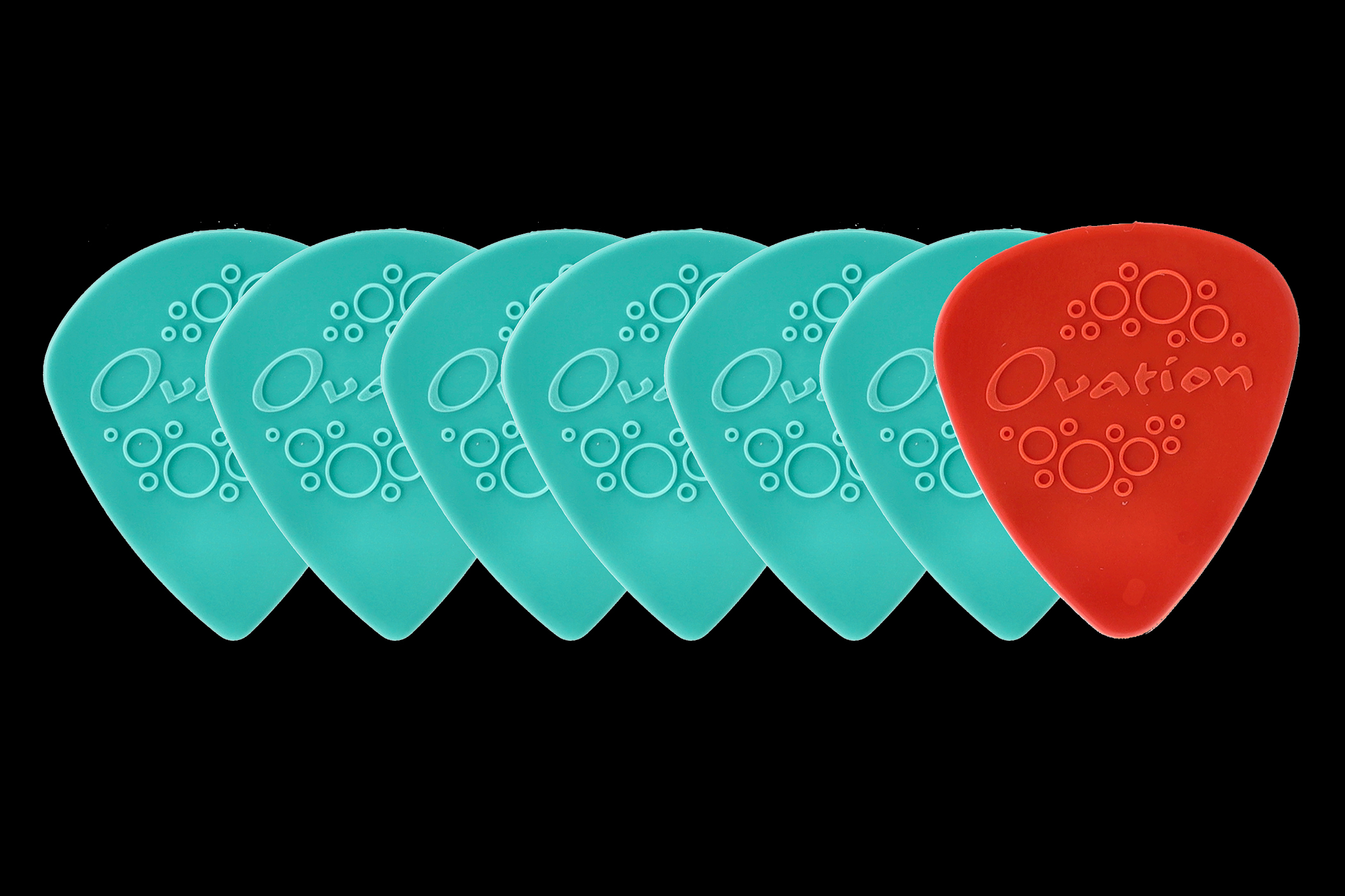 Ovation Ovation Plektrum Grip Picks Nylon Sharp Tip 0,88 mm | turqoise green