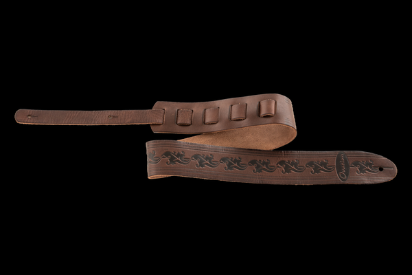 Ovation Leaf leather strap chocolate Guitar Chocolate