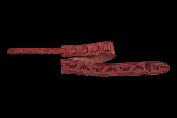 Ovation Multi Soundhole leather strap ruby red Guitar Ruby Red