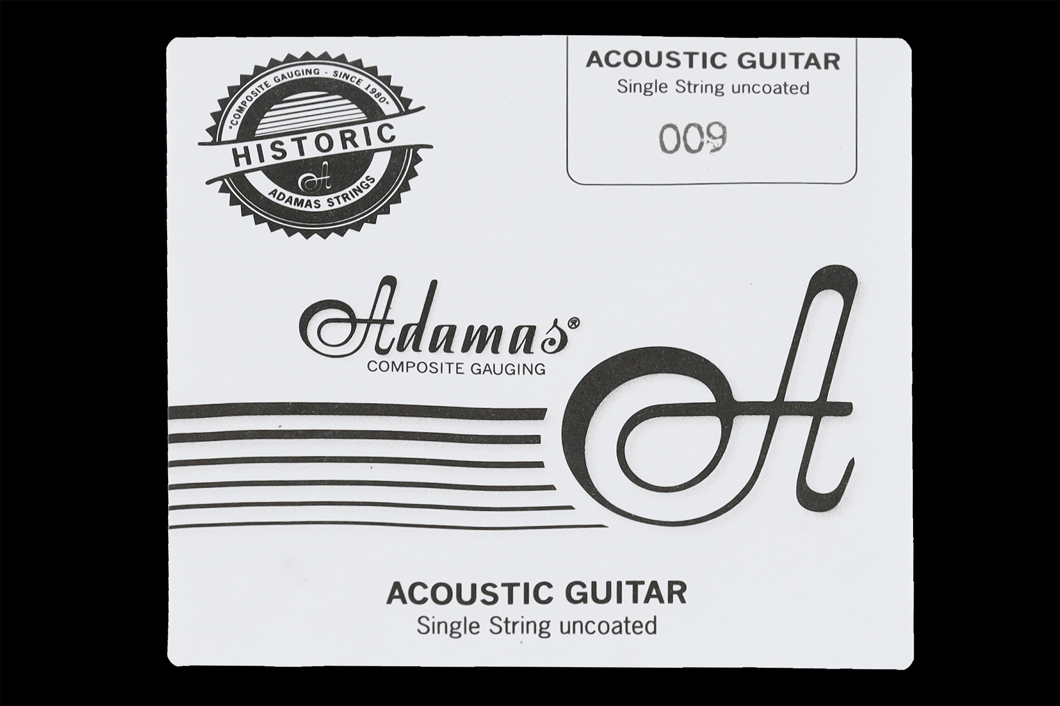 Adamas Cuerdas individuales acústicas de acero liso .009"/0,23mm | plain