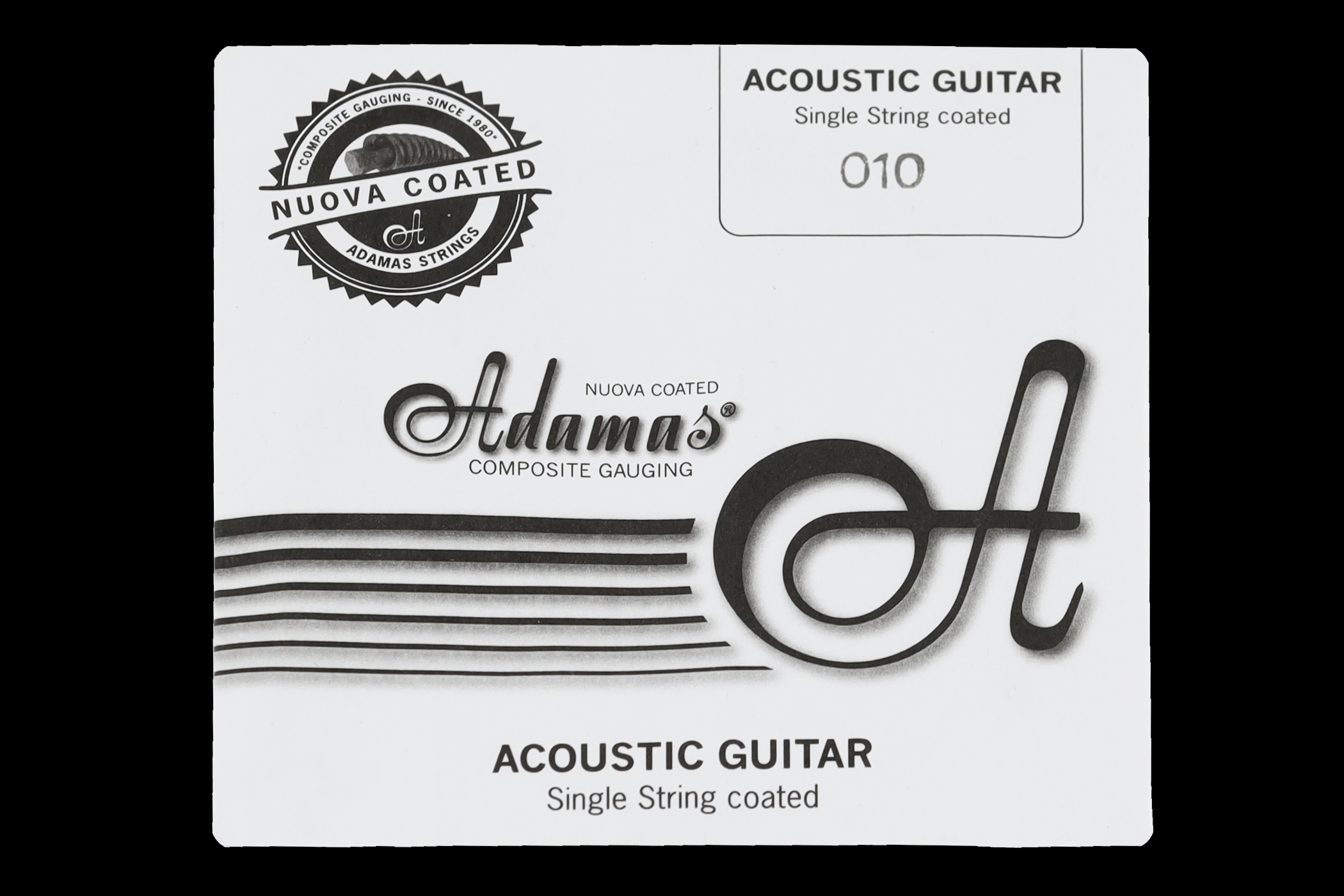Adamas Akustik Einzelsaiten plain coated Stahl .010"/0,25mm | plain