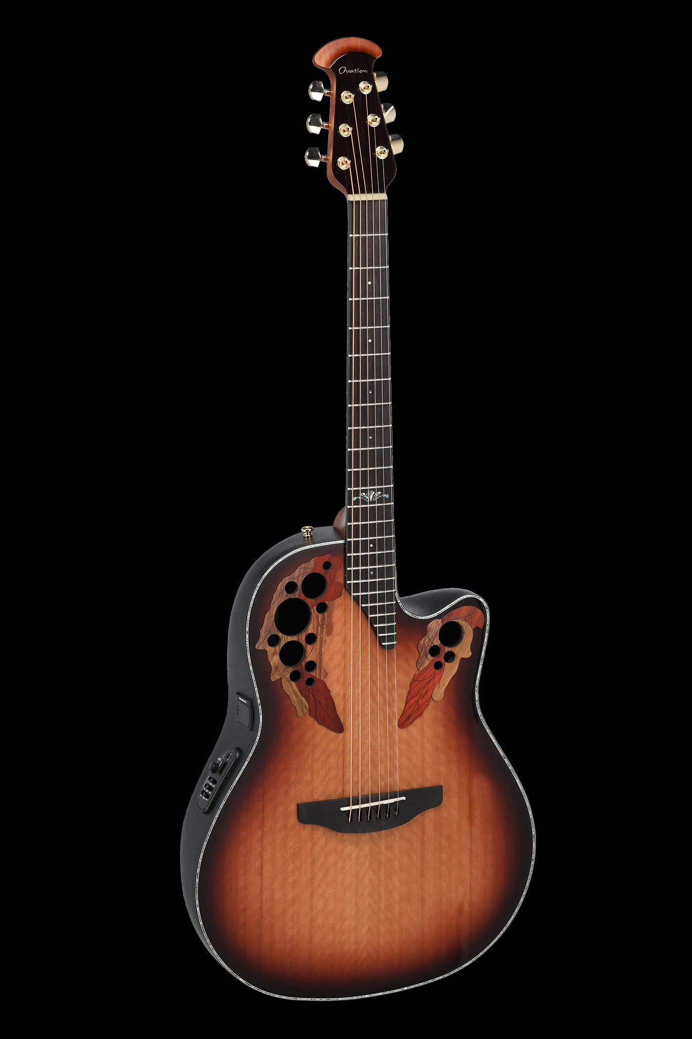 Ovation E-Acoustic Guitar Celebrity Elite Plus Mid Cutaway Sunburst | CE44P-FLE-G