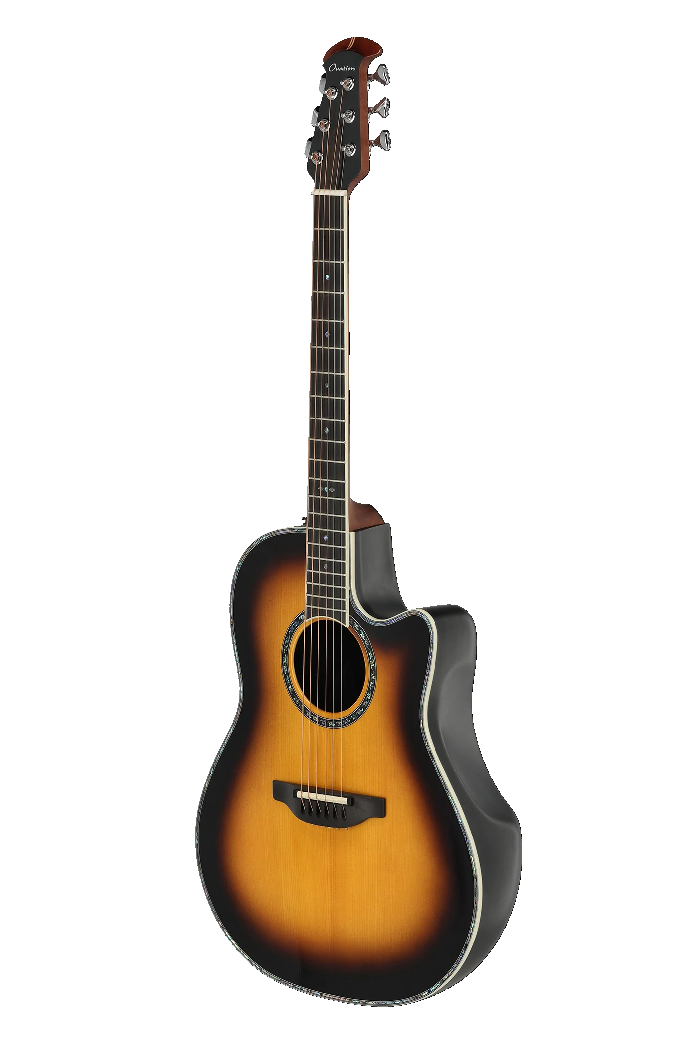 Ovation E-Acoustic Guitar Pro Series Custom Balladeer Deep Contour