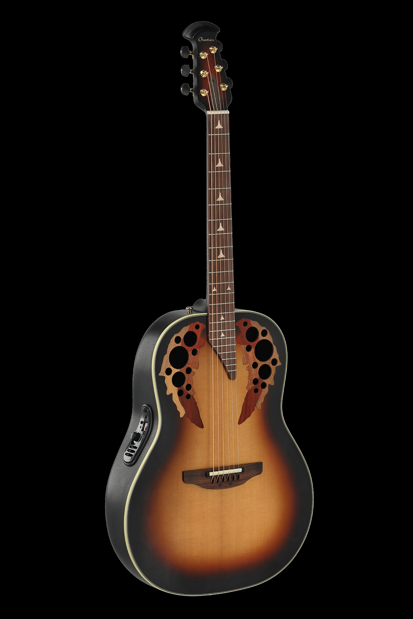 Ovation Guitare électro-acoustique Pro Series Elite Deep Bowl Non-Cutaway Sunburst | 1718-1-G