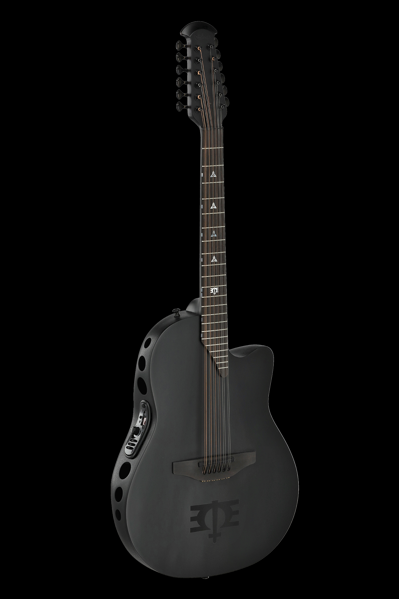 Adamas Guitare électro-acoustique 1598-MEIII Melissa Etheridge Signature Mid Cutaway 12-cordes Black Satin | 1598-MEIII